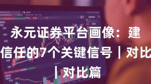 永元证券平台画像：建立信任的7个关键信号｜对比篇